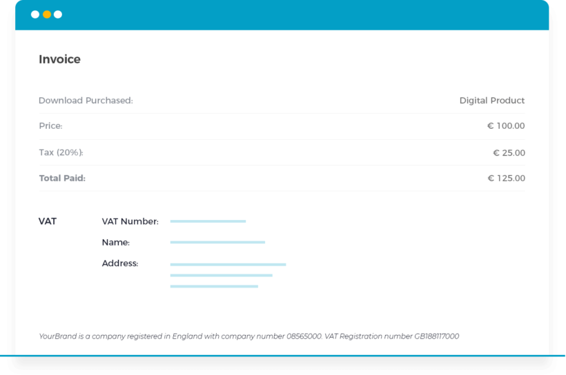 Easy Digital Downloads EU VAT plugin invoice