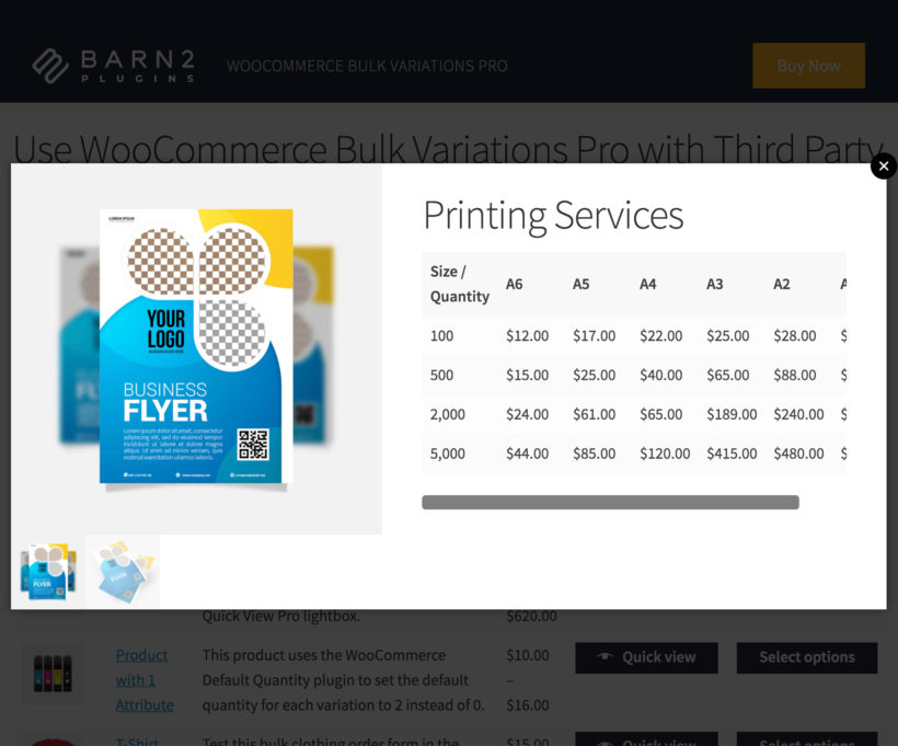 WooCommerce buy variations from quick view lightbox