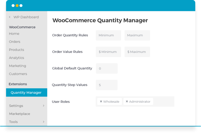 WooCommerce Quantity Plugin settings
