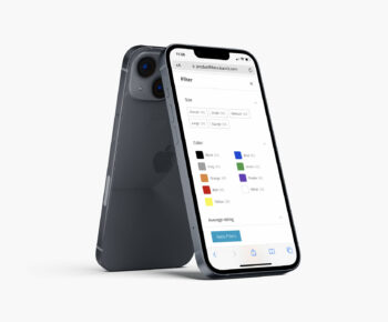 WooCommerce mobile product filters screenshot