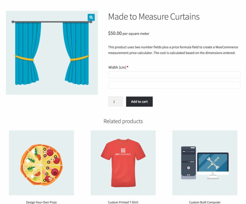 WooCommerce measurement price calculator plugin