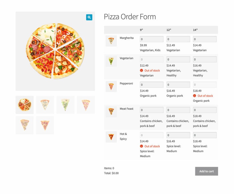 WooCommerce Bulk Variations plugin screenshot stock description
