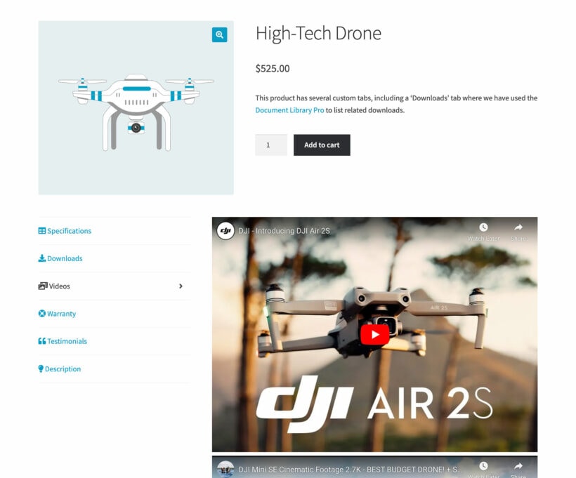 Add video tab to WooCommerce product page