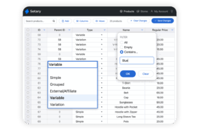 Setary WooCommerce bulk edit plugin